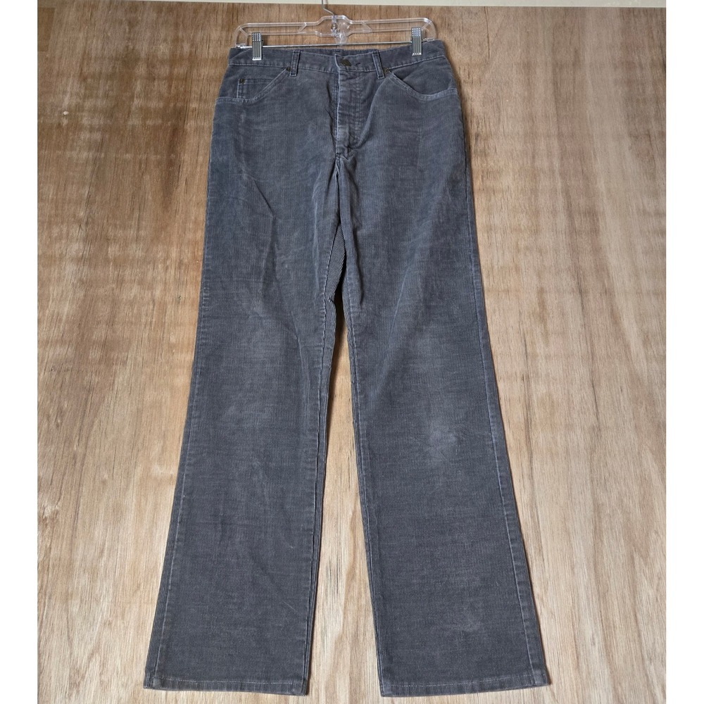 Vintage Lee Riders Grey Corduroy Straight Leg Pants Reg Fit Est. 34x30